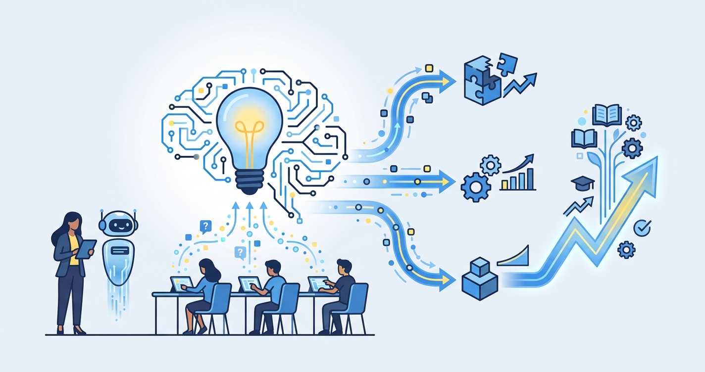 Stylized illustration for blog: Adaptive Testing: How AI Personalizes Learning Through Smarter Assessment