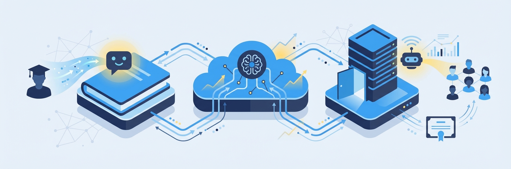 Illustration for section: Leading AI Chatbot Education Platforms