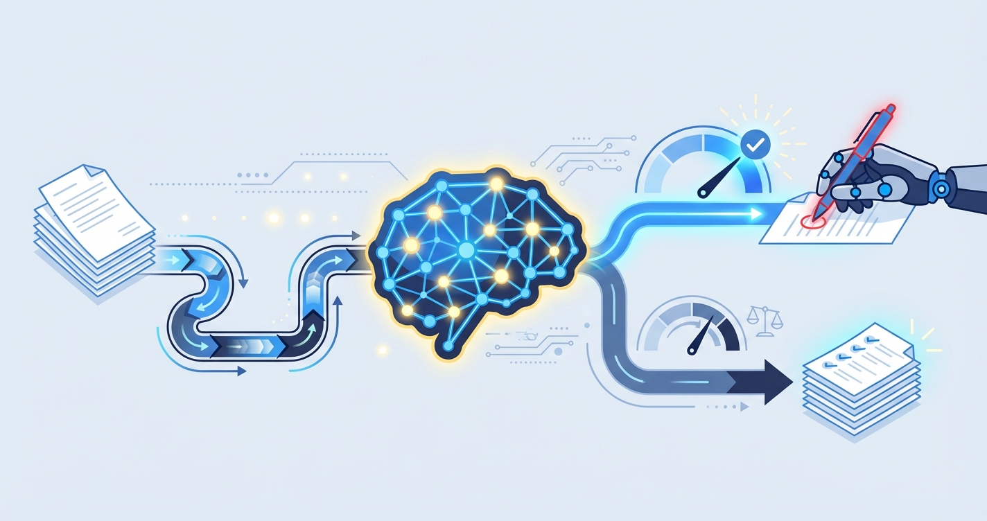 Stylized illustration for blog: AI Essay Scoring: How It Works and Why It Matters for Modern Assessment