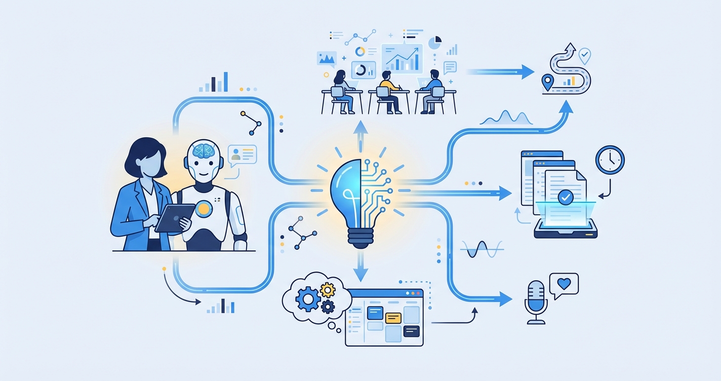 Stylized illustration for blog: AI Teaching Tools Every Educator Should Know in 2026