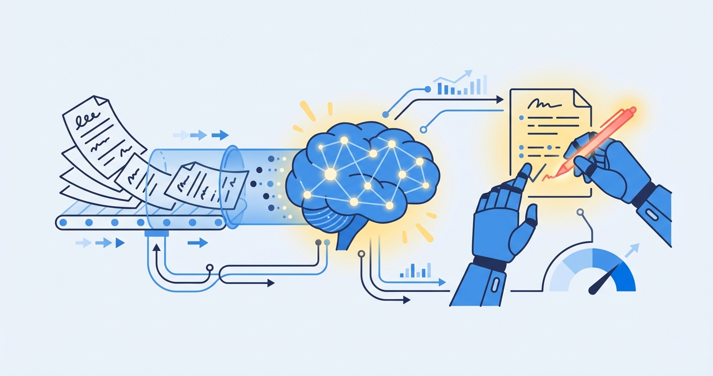 Stylized illustration for blog: Automated Grading: The Complete Guide to AI-Powered Assessment