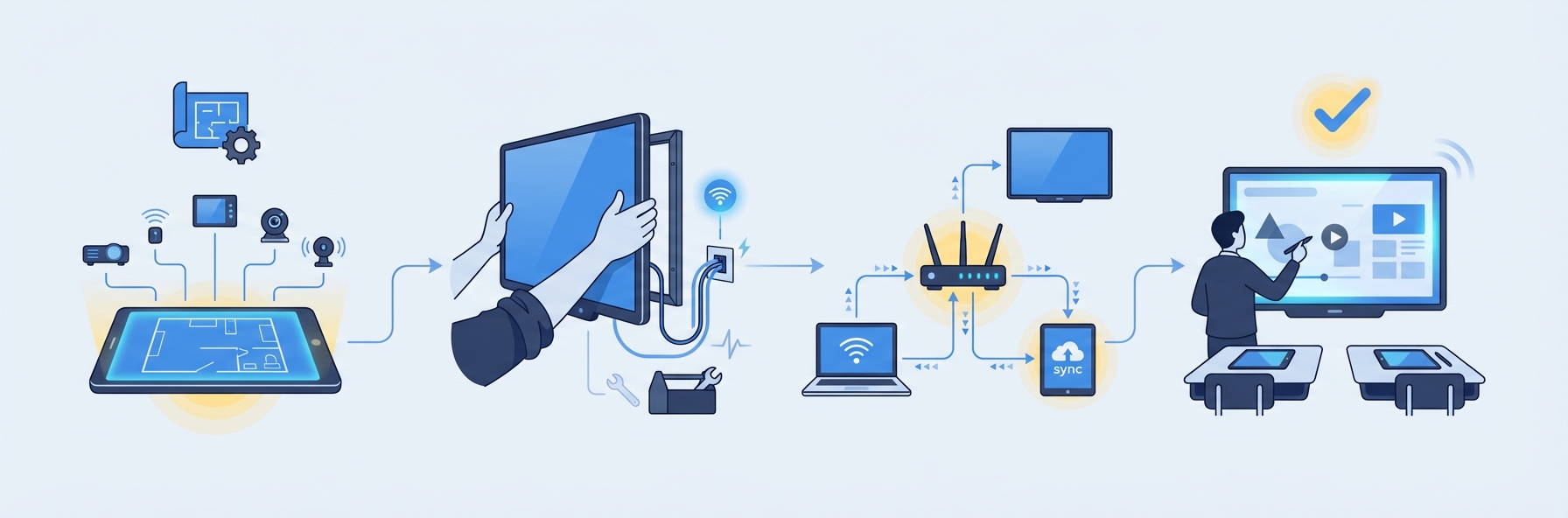 Illustration for section: Setting Up a Smart Classroom: Step-by-Step Guide