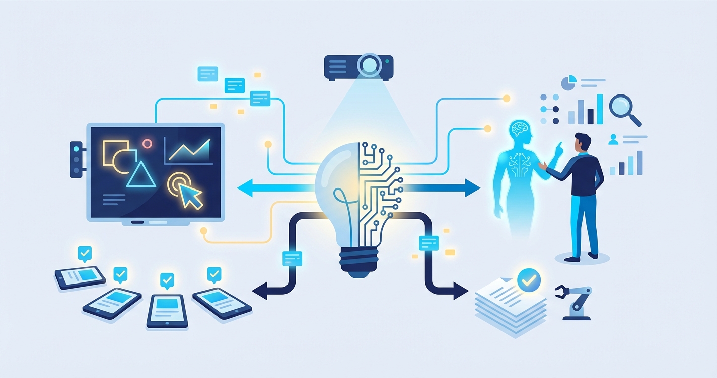 Stylized illustration for blog: Smart Classroom Technology Guide 2026: Tools That Actually Work