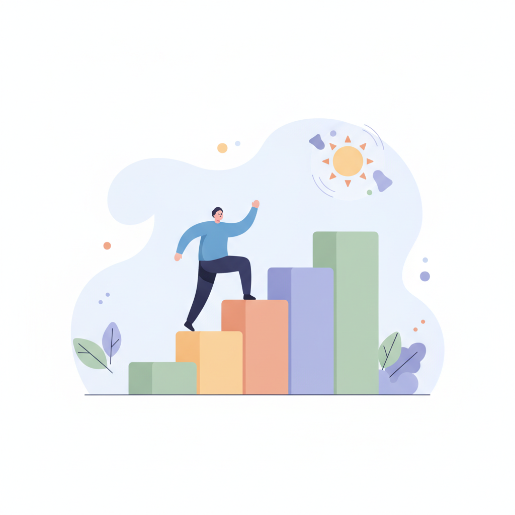 A visual metaphor for overcoming the challenges of implementing AI exam evaluation software in India to achieve success.