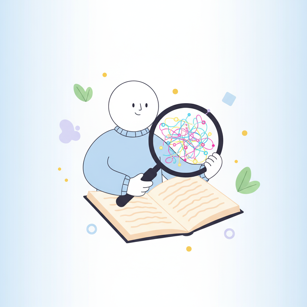 An illustration showing how an AI detector analyses text for patterns like perplexity and burstiness.