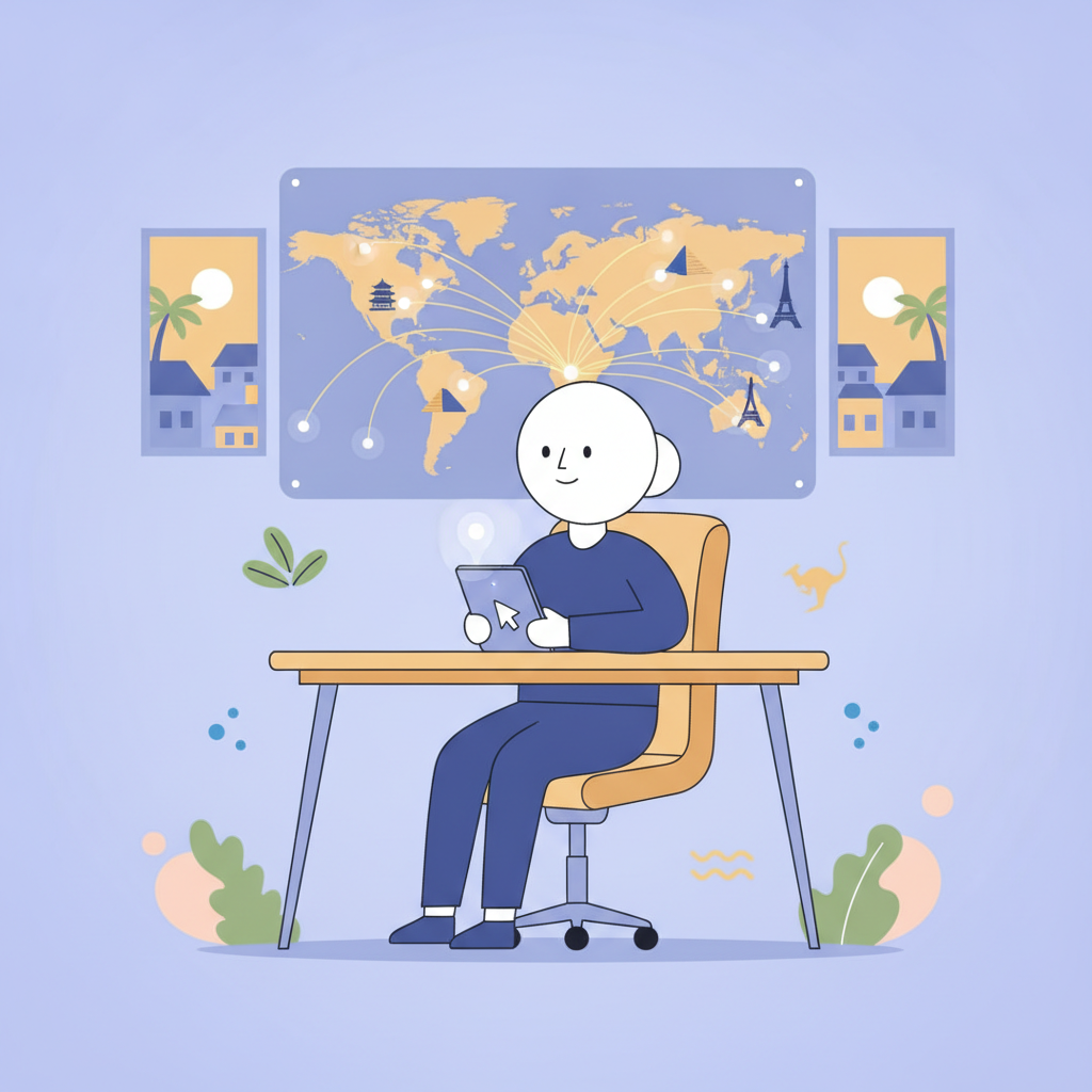 An Indian educator teaching global students from their home, illustrating the geographical freedom of online teaching jobs.