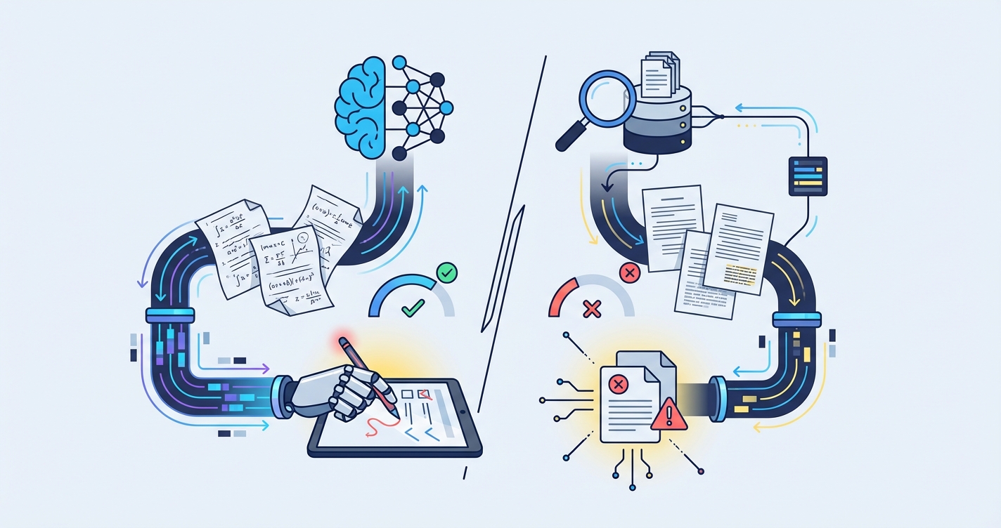 Stylized illustration for comparison: IntelGrader vs Turnitin: AI Grading for Tutoring Centres vs Academic Integrity