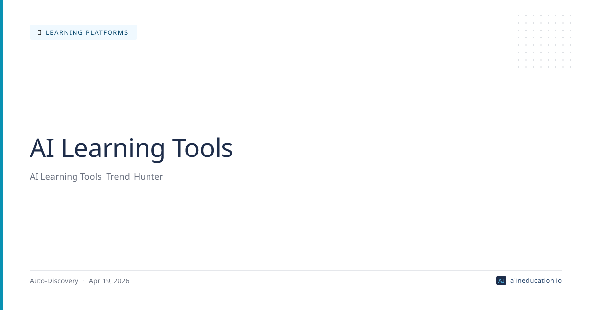 AI Learning Tools