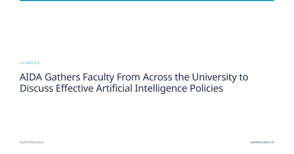 AIDA Gathers Faculty From Across the University to Discuss Effective Artificial Intelligence Policies