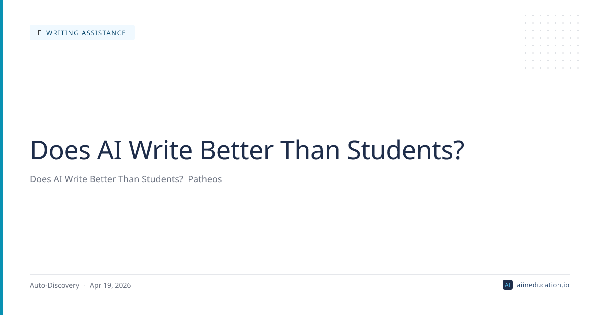 Does AI Write Better Than Students?