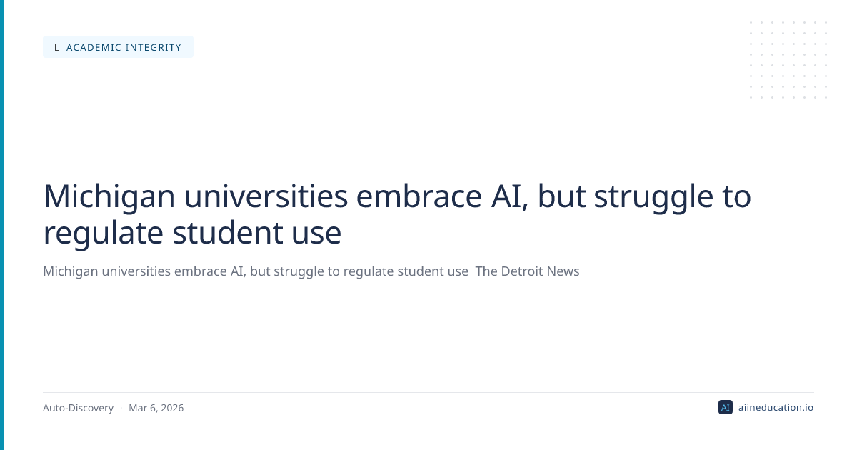 Michigan universities embrace AI, but struggle to regulate student use