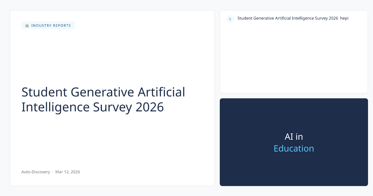 Student Generative Artificial Intelligence Survey 2026