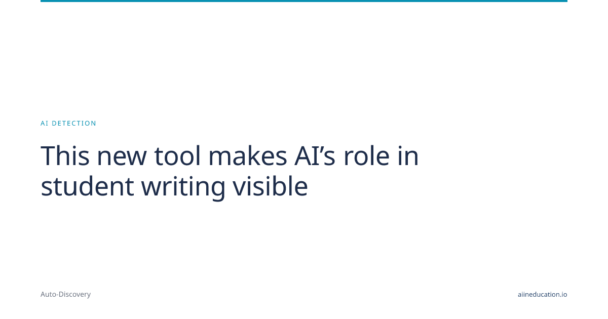 This new tool makes AI’s role in student writing visible