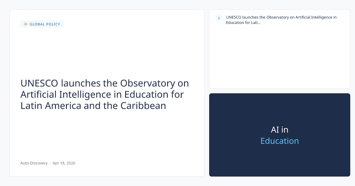 UNESCO launches the Observatory on Artificial Intelligence in Education for Latin America and the Caribbean
